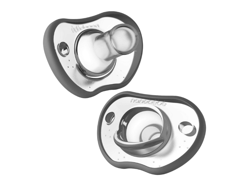 Nanobebe one-piece silicone pacifier BPA free
