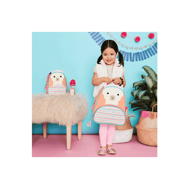 Skip Hop Llama toddler backpack snack pouch
