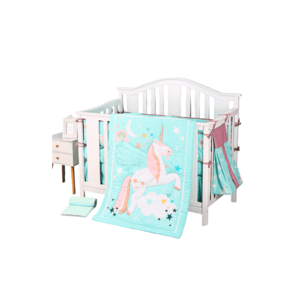 teal baby bedding set