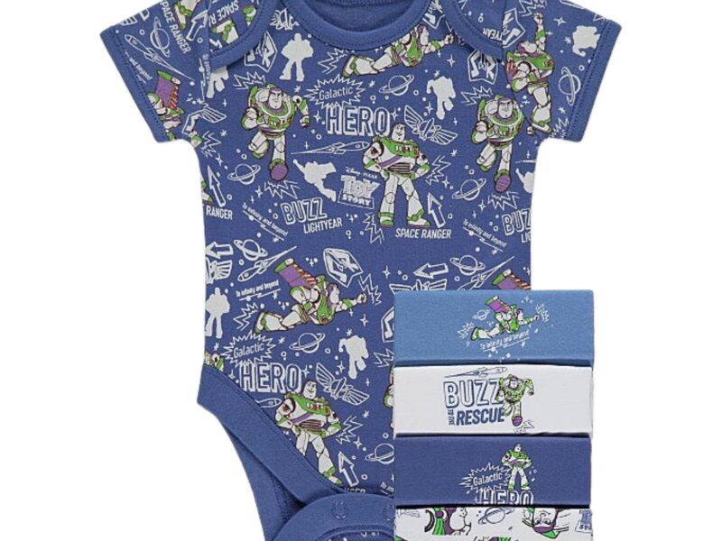 0-3m Disney Toy Story Buzz Lightyear Bodysuits 5 Pack