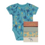 0-3m Tropical Print Short Sleeve Bodysuits 5 Pack