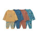 0-3m Tropical Safari Print Pyjamas 4 Pack