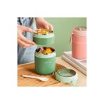 Double Layer 710 ml Stainless Steel Insulated Food Flask with Spoon - Image 2