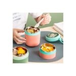 Double Layer 710 ml Stainless Steel Insulated Food Flask with Spoon - Image 3