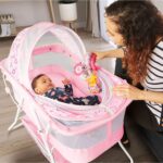 Dream On Me Karley Lightweight Bassinet with Double Canopy - Image 2