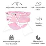 Dream On Me Karley Lightweight Bassinet with Double Canopy - Image 3