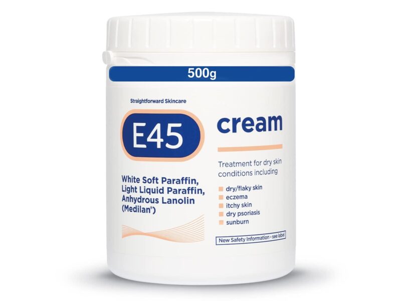 E45 Cream 500 g Tub - Moisturiser for Dry Skin and Sensitive Skin