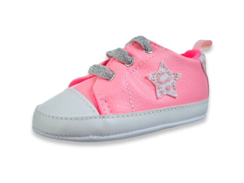 First Steps By Stepping Stones Baby Girls' Glitter Star Booties