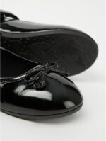 Girls Black Patent Ballerina Shoes - Image 2