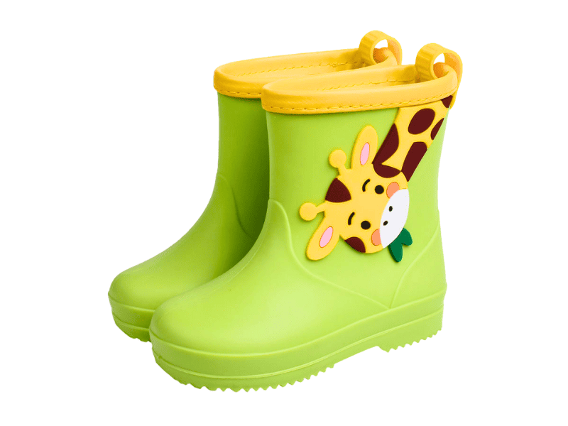 HT Kids Cartoon Rain Boots waterproof non-slip kids shoes green	HT Kids Cartoon Rain Wellington Boots - Waterproof Non-Slip Boots (Sizes 26-35)
