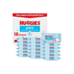 Huggies Pure Plastic Free Baby Wipes - Box of 18 (864 Wipes)