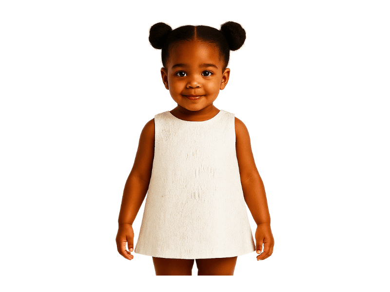 Ivory Textured A-line Dress 6 Months - 4 Yrs