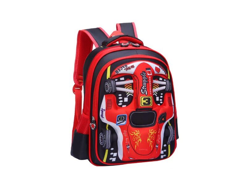 Kids Racing Car 3D School Backpack
