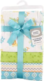 Luvable Friends Unisex Baby Cotton Flannel Receiving Blankets, Abc, One Size - Image 3