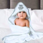 Luvable Friends Unisex Baby Hooded Towel with Five Washcloths, Ikat Elephant, One Size - Image 3