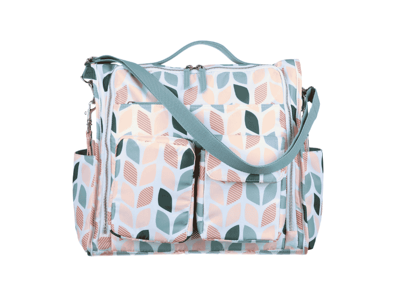 MoDRN Nylon Convertible Diaper Bag Backpack, Flora