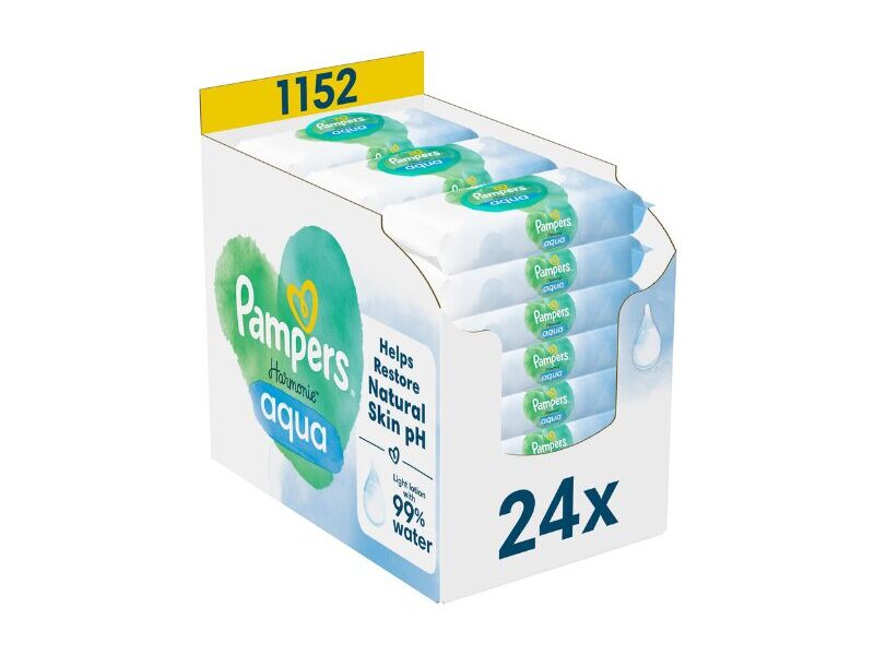 Pampers Harmonie Aqua Wipes 0% plastic 24 x 48