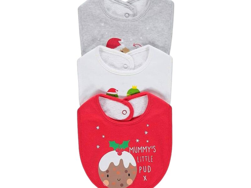 Red Christmas Bibs 3 Pack