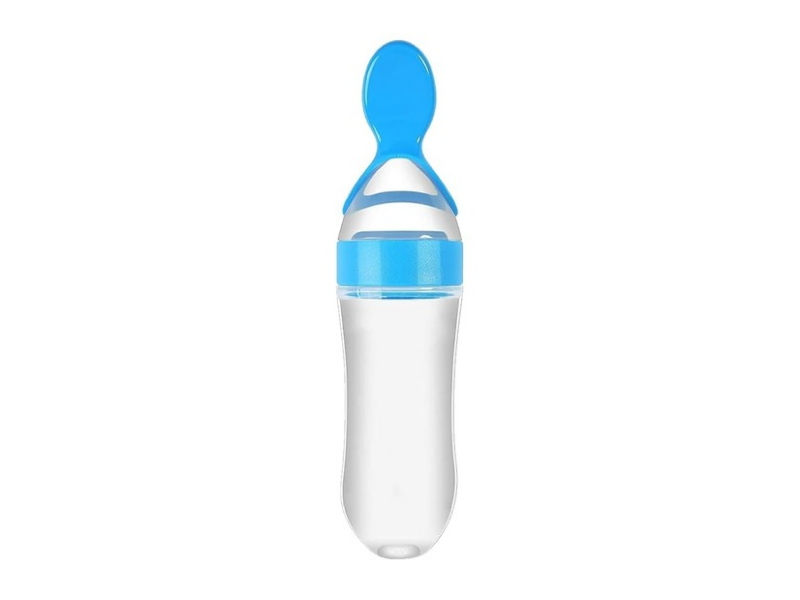 Silicone Baby Bottle with Spoon Feeder
