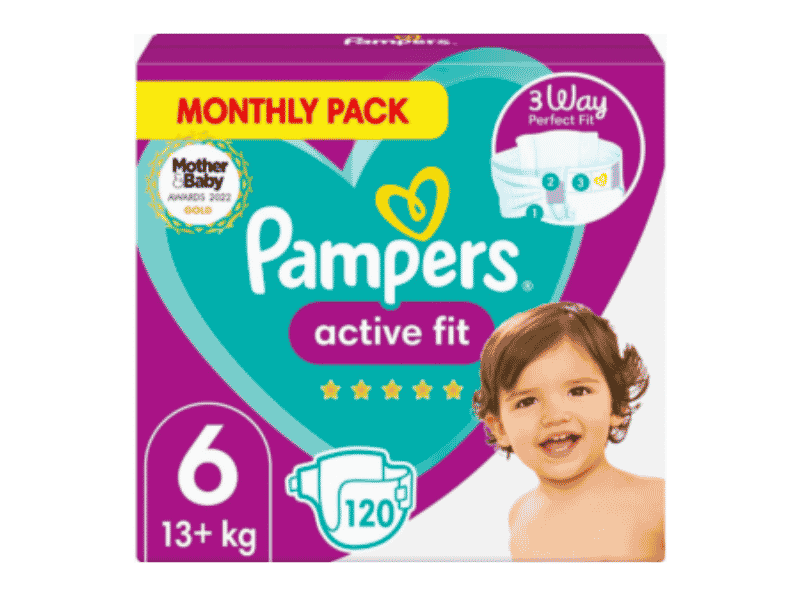 Pampers Active Fit Diapers Monthly Box Size 6
