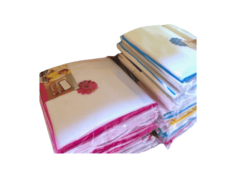 White Baby Cotton Cot Sheets