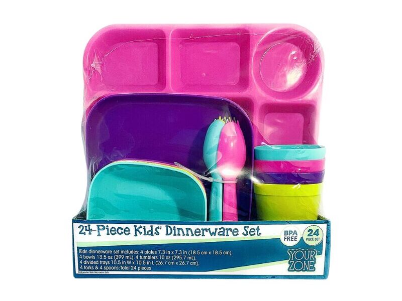 Your Zone 24pc Kids Dinnerware Set