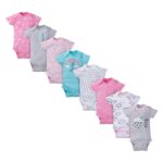 Gerber? 8-Pack Baby Girls Clouds Short-Sleeve Onesies? Bodysuits - Image 2