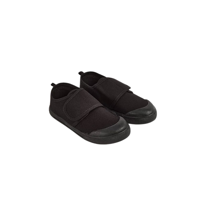Boys Black Plimsolls Boys Black Plimsolls - Image 1