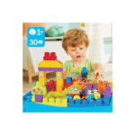 MEGA BLOKS First Builders Build 'n Learn Table - 30 Piece Activity Building Set - Image 2